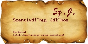 Szentiványi János névjegykártya